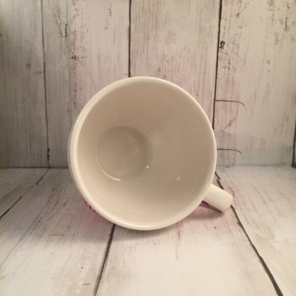 STARBUCKS 2007 Red White Footed Mug Peppermint Candy Cane Design Gift for Her - Picture 5 of 6